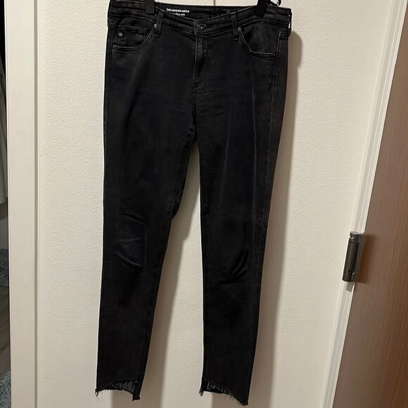 Adriano Goldschmied The Legging Ankle-Super skinny Ankle Grey Denim 28R fray hem - Picture 2 of 7
